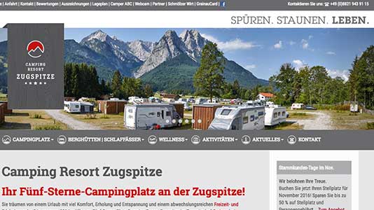 Camping Resort Zugspitze Grainau bei Garmisch-Partenkirchen