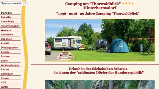 Camping Thorwaldblick Hinterhermsdorf