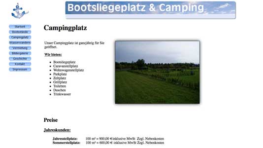 Bootsliegeplatz und Camping Ketzin Ketzin