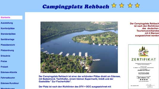 Campingplatz Rehbach am Edersee Edertal - Rehbach