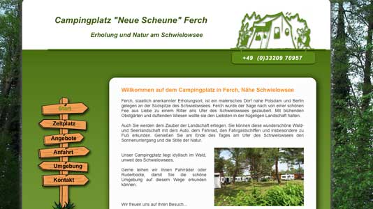 Campingplatz "Neue Scheune" Ferch Schwielowsee OT Ferch