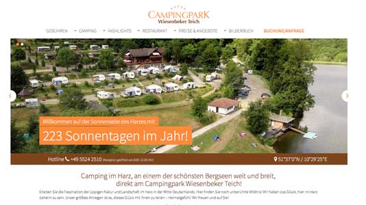 Campingpark Wiesenbeker Teich Bad Lauterberg im Harz