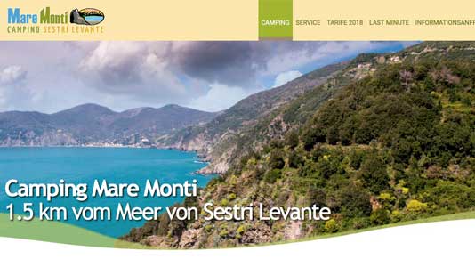 Camping Mare Monti Sestri Levante