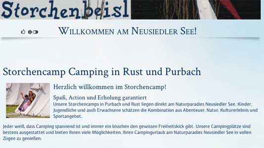 Storchencamp Purbach Purbach am Neusiedler See